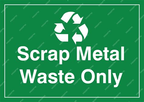 metal waste signage